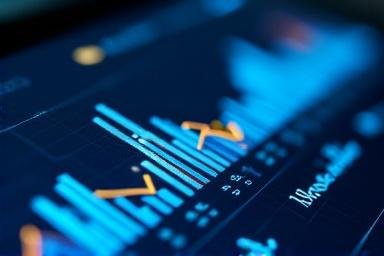 Data visualization dashboard showing predictive growth curves