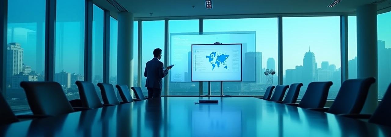 Modern business meeting reflecting analytical consulting